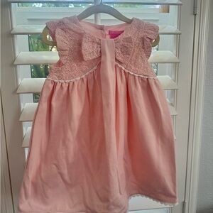 ⚡️ 2/$16 Isaac Mizrahi Pink Eyelet Kids Dress. Size 2T